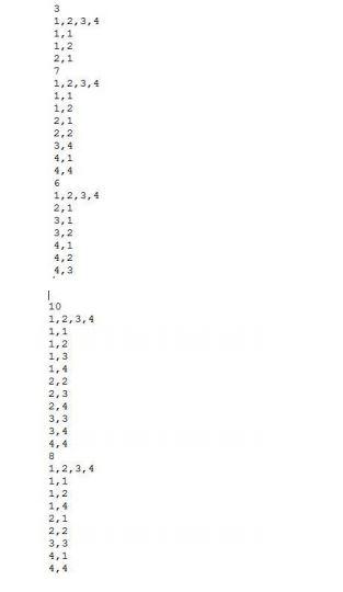 . Read the relations in the text file" relations.txt". Determine each relation