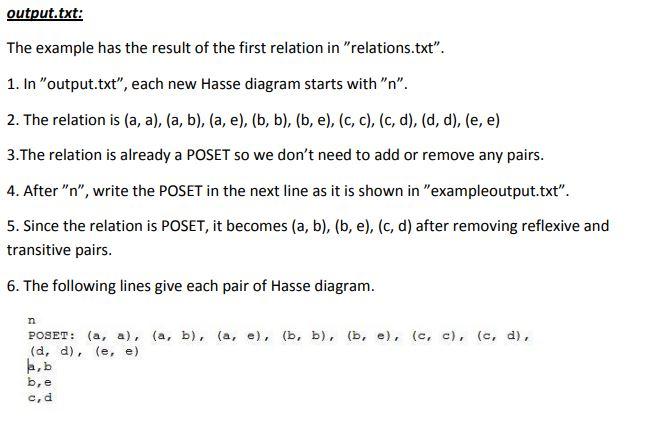 in relations.txt" whether it is reflexive, symmetric, anti-symmetric and transitive with your