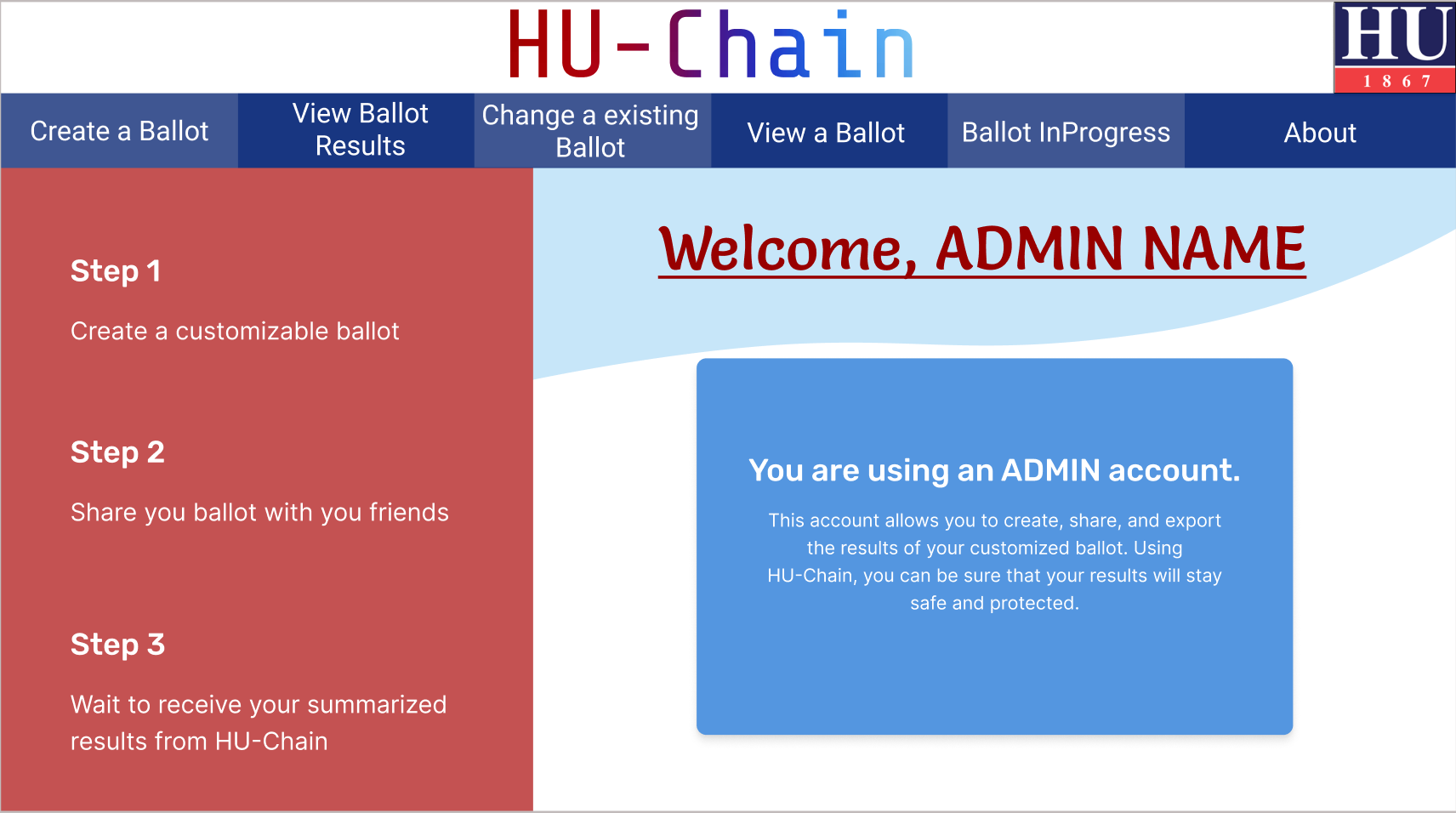 Need help creating the CSS code for this page. Please help. HU-Chain
