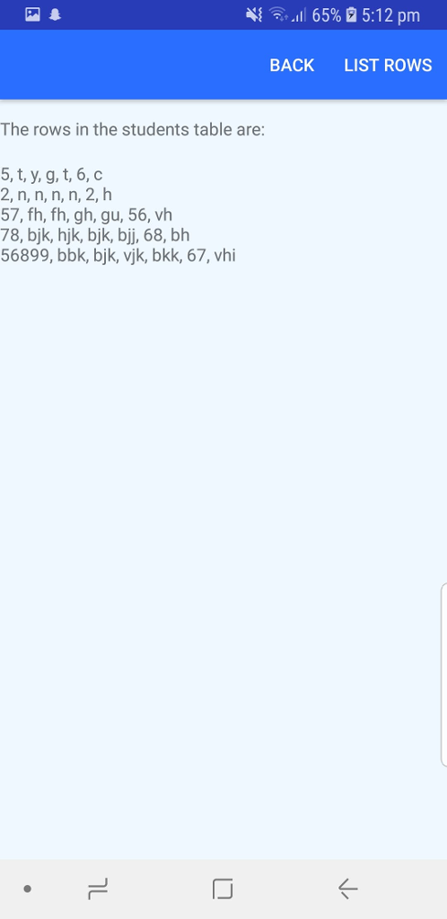 the menu in the first screen (the first image) and display only