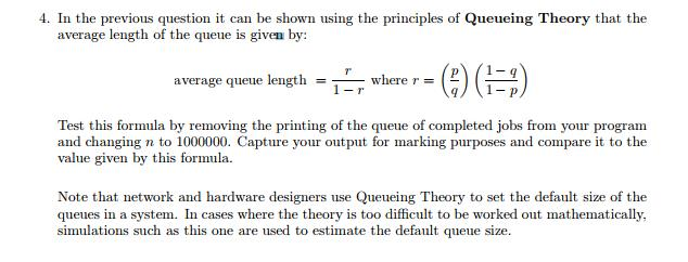  4. In the previous question it can be shown using the