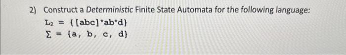for Finite State Automata (FSA) - 50 pts For the two languages