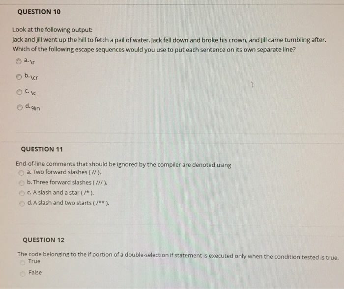 a program to read data from the user? 0 a. Read b.