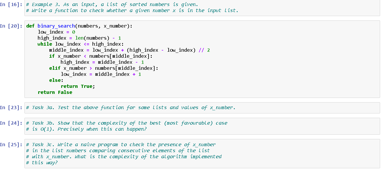  In [16]: # Example 3. As an input, a list of