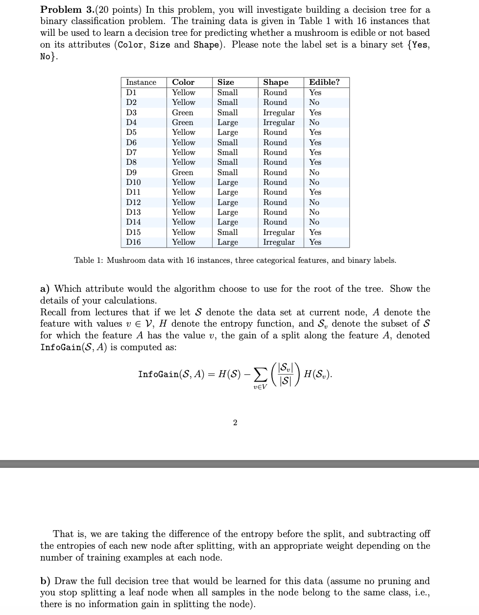  Problem 3.(20 points) In this problem, you will investigate building a
