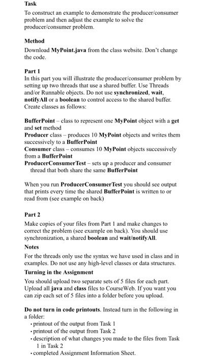  This assignment requires to be done in java and requires a