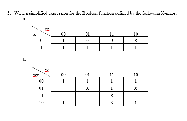  Write a simplified expression for the Boolean function defined by the