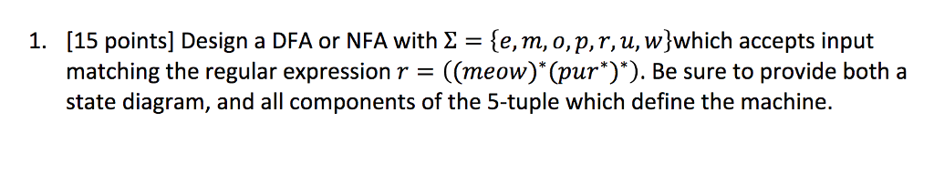 Design a DFA or NFA with sigma = {e, m, o,