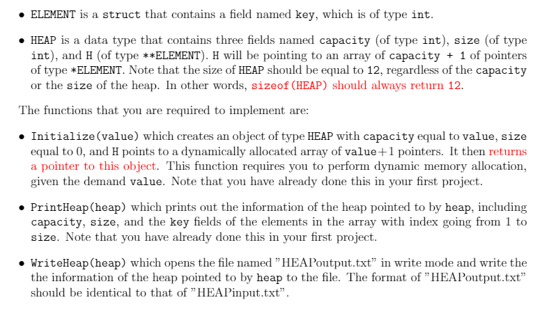 As in the case of the first programming project, it should be