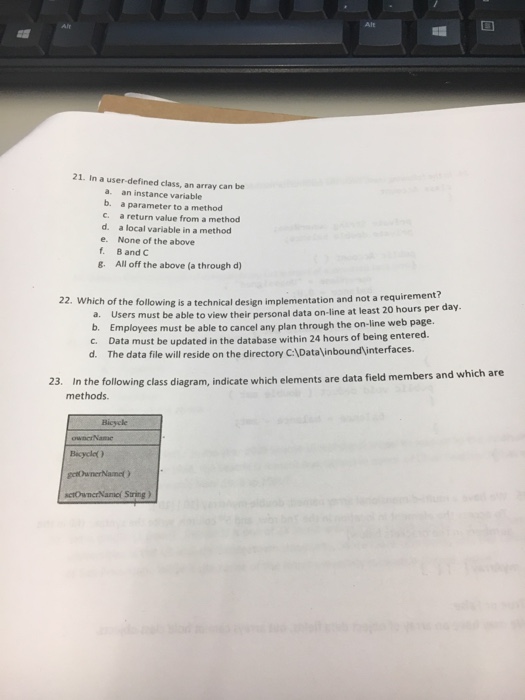  In a user defined clan, an array can be an instance