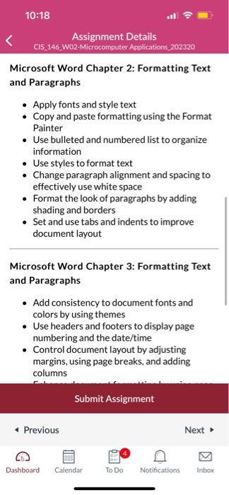 and delete text - Use the spelling and grammar features - Use