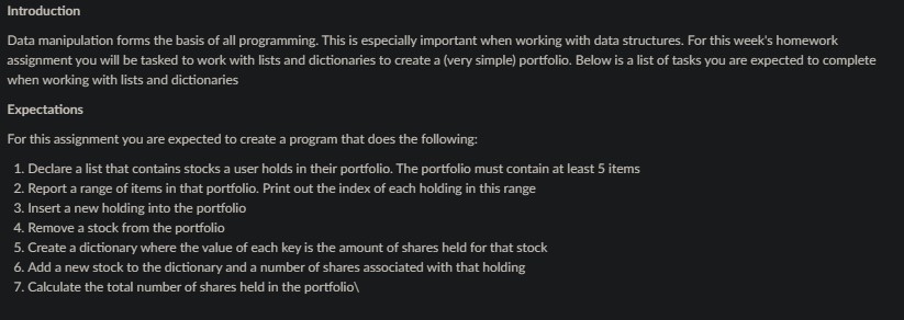  Introduction Data manipulation forms the basis of all programming. This is