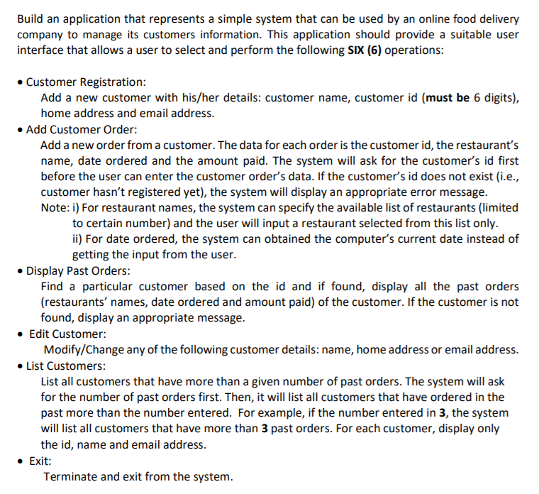  This write it in JAVA programming language. Thank you! Build an