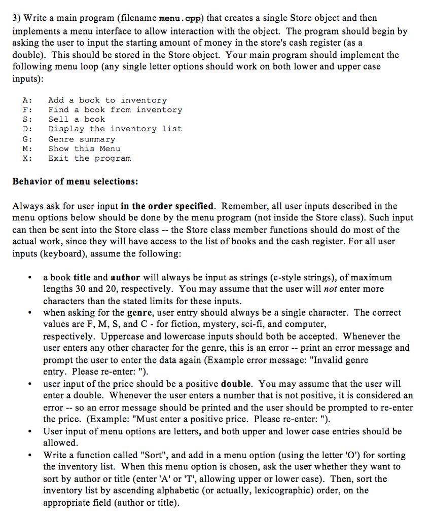 objects, each of which stores several pieces of information about a book.