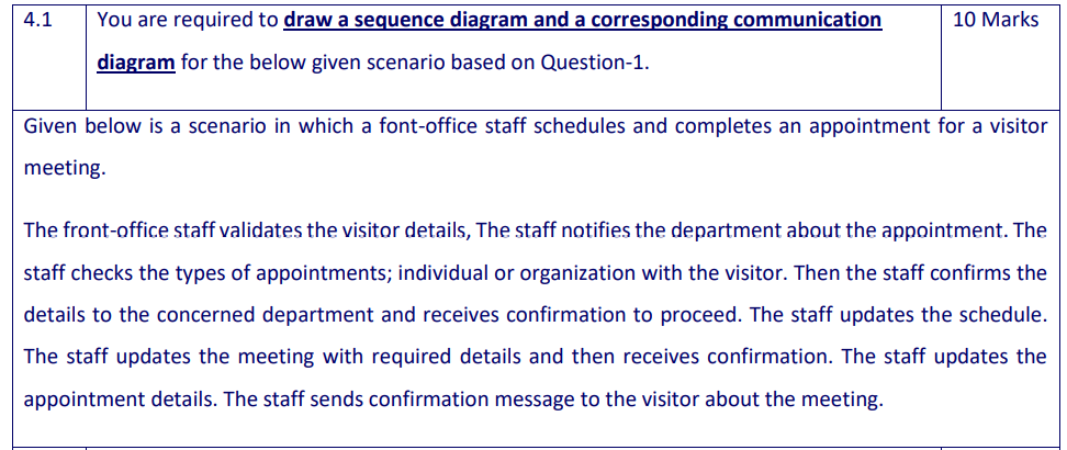 scenario below outlines the problem domain. This description is not complete, but