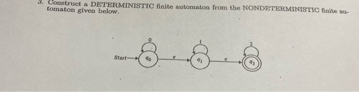  3. Construct a DETERMINISTIC finite automaton from the NONDETERMINISTIC finite au-