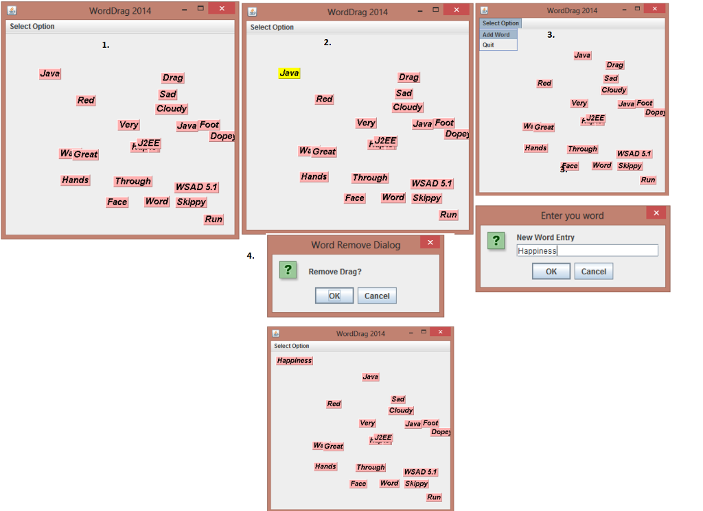 You are to design and code a Java application which allows the