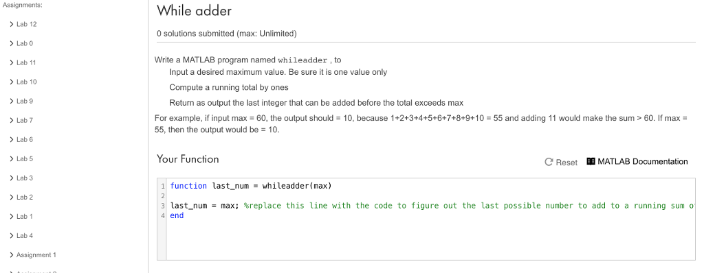  Assignments: Lab 12 Lab 0 > Lab 11 > Lab 10