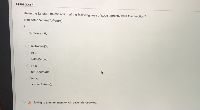 that best describes its purpose. int myFunction(int mArray, int size, int n)