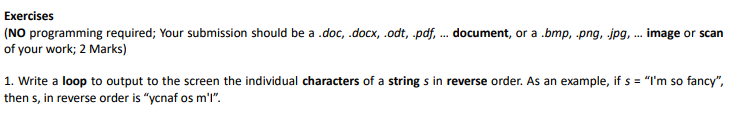 C++ Exercises (NO programming required; Your submission should be a .doc,