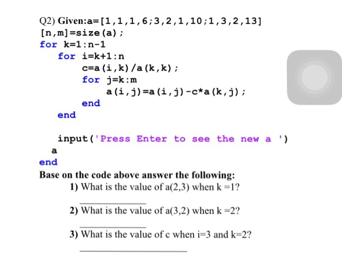  Given: a = [1, 1, 1, 6: 3, 2, 1, 10: