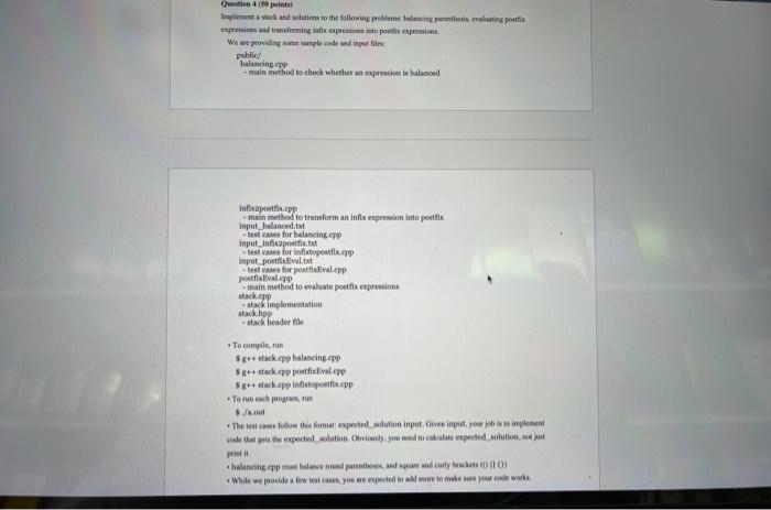 please solve this Question 40 points Implement such and solutions to the