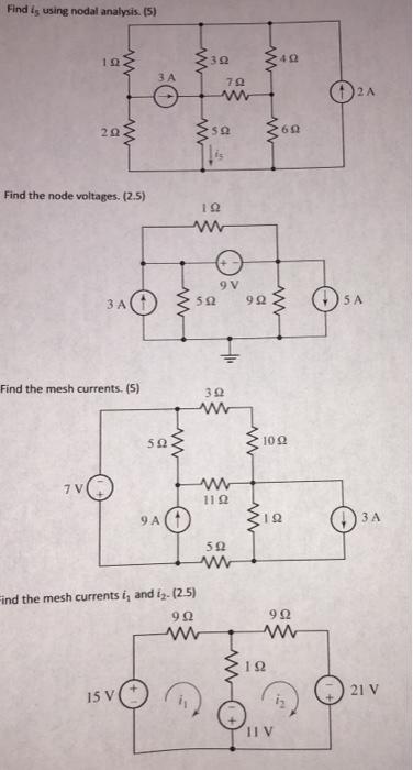 Need help. keep getting wrong answer. thank you! Find is using nodal