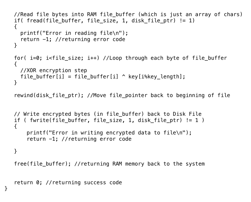 Exclusive-OR" on each byte of the text-file (as a method of encryption),