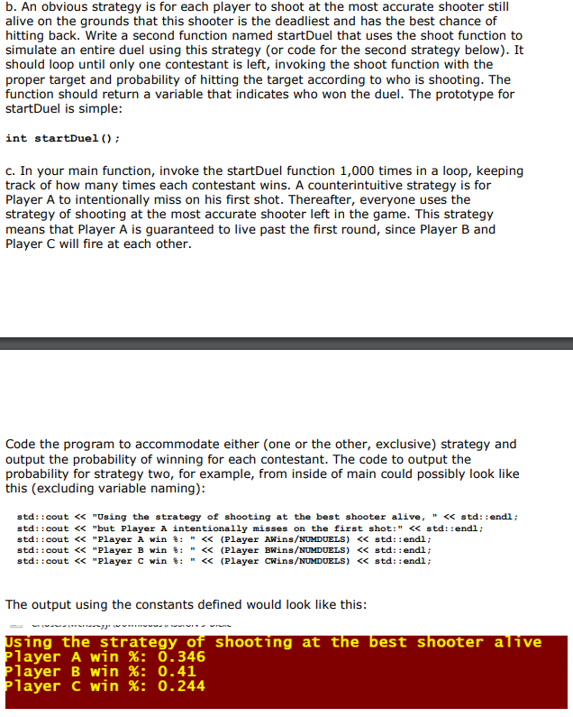  #include #include using namespace std; //constants const float PLAYERA_ACCURACY = 100
