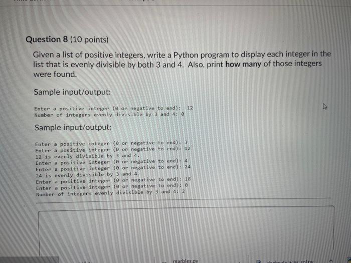 this is a python code, no defs or break, its a while