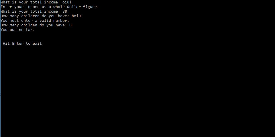 income, which will be a whole dollar amount followed by the number