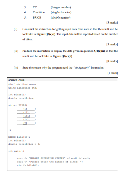 in managing their bike stock for 2020. The program needs to display