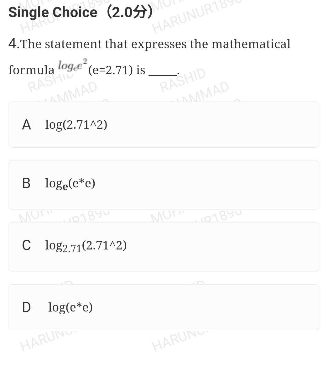 for RASH RASIL Da/cd HARUNUR1 SAR Choice (2.05) 2. The instruction to