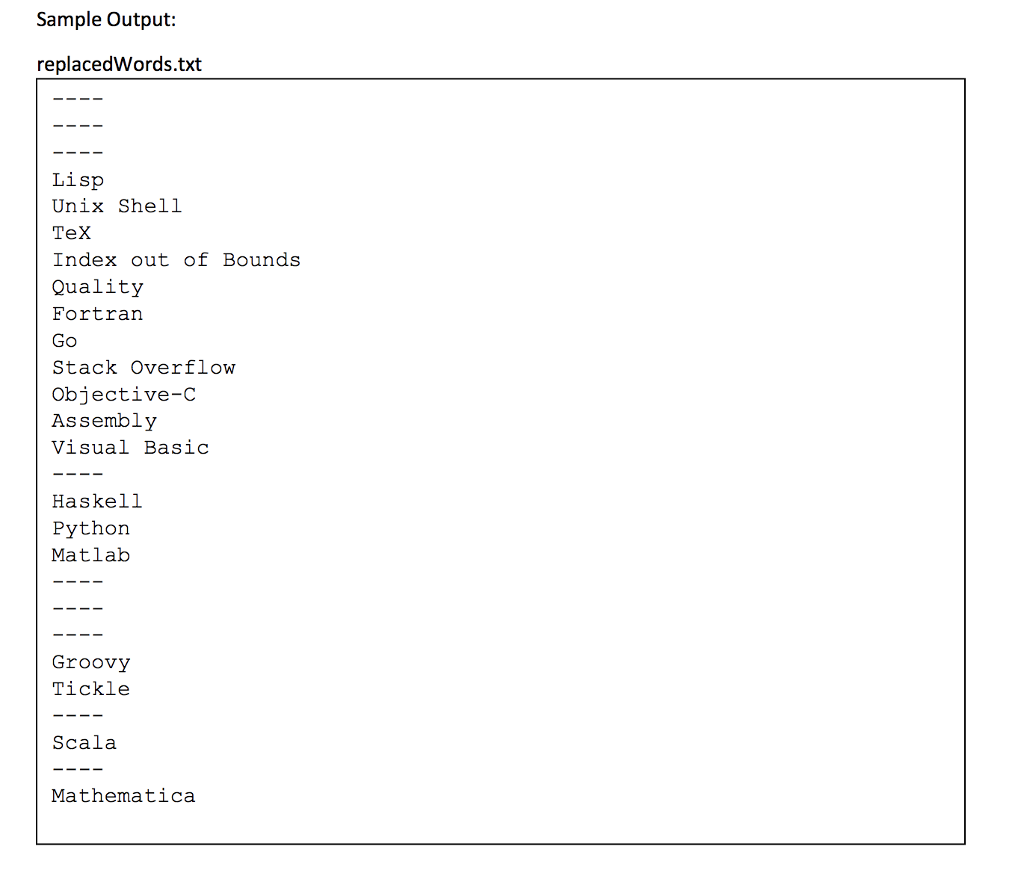 start with any of the characters in a list (from command line