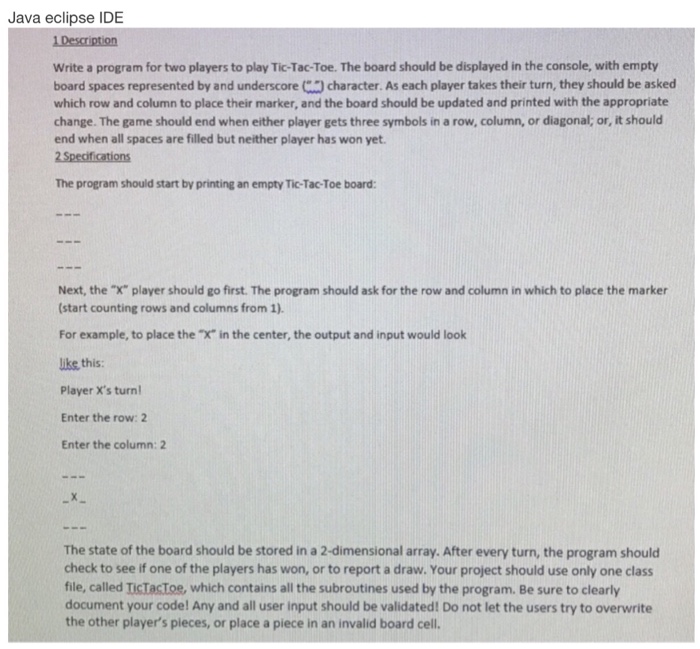  Java eclipse IDE using subroutine and in a simple form. Not