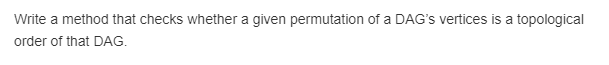  Write a method that checks whether a given permutation of a