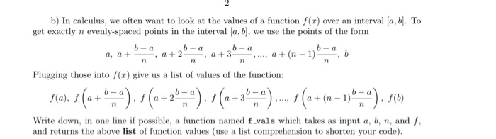  Python List Comp and Lambda function In calculus, we often want
