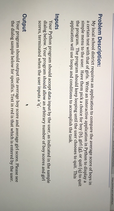  Problem Description: My local school district requires an application to compare