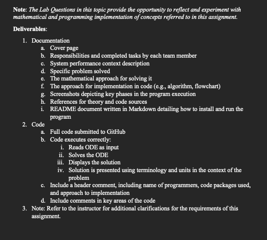 ODE Objective: Use RKF to assess the power of a computing system