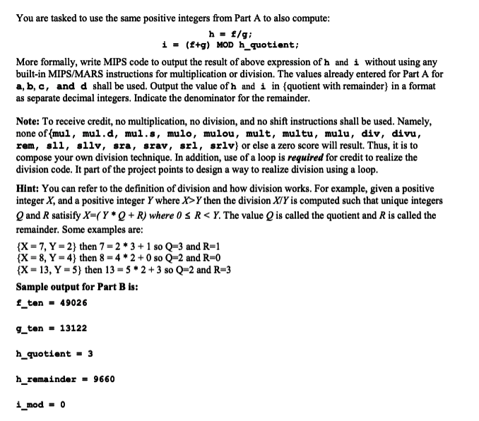  Please write code in assembly language commenting on each line with