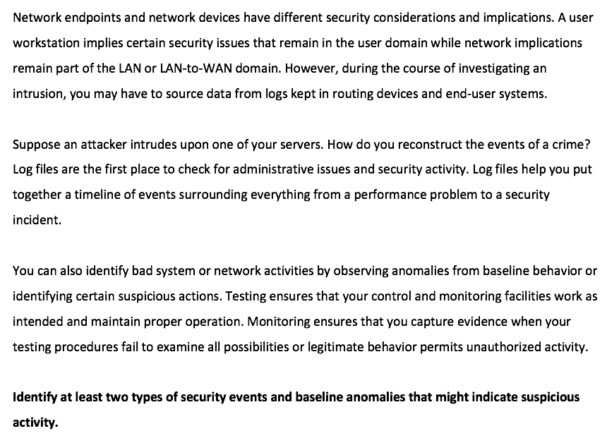  Network endpoints and network devices have different security considerations and implications.