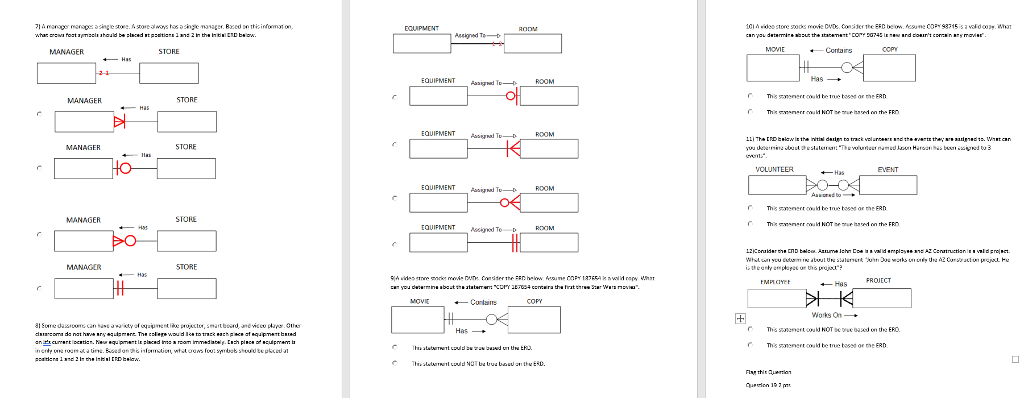 1. A manager manages a single store. A store always has a