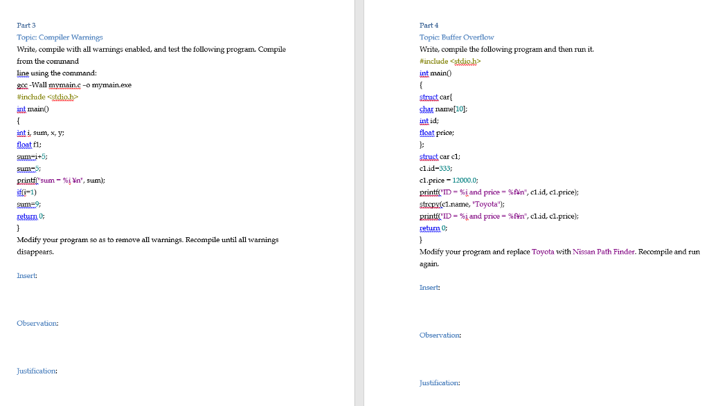 #include void test() { int x=3; x++; printf("x = %i ", x);
