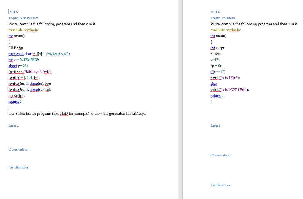 } int main() { int i; for(i=0; i Part 2 Part 1
