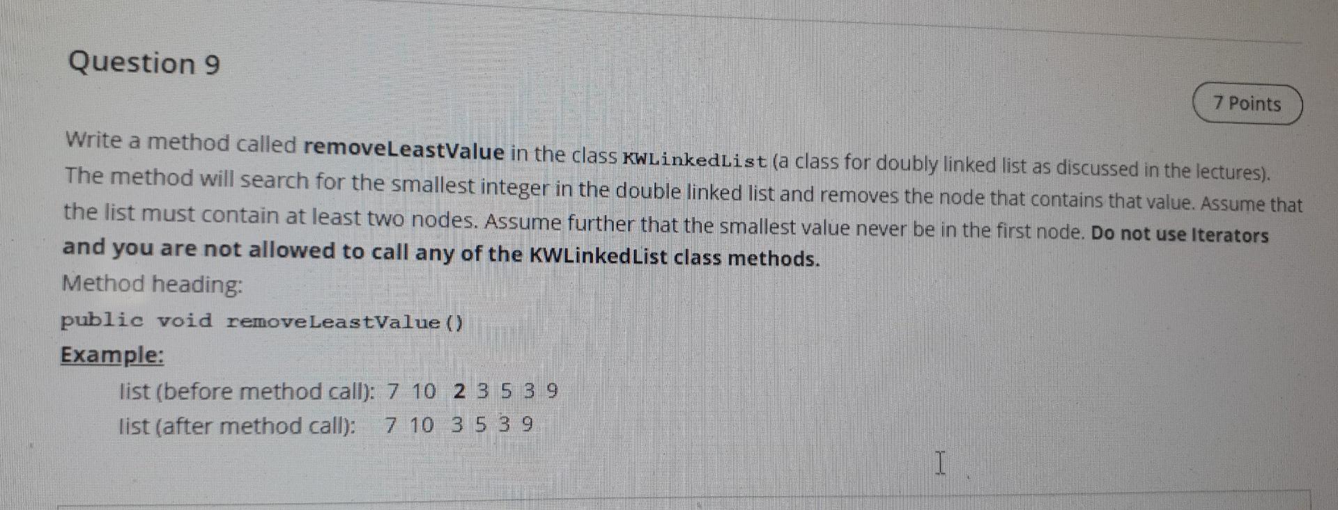  Solve with java, solve without main class, solve without testing Question