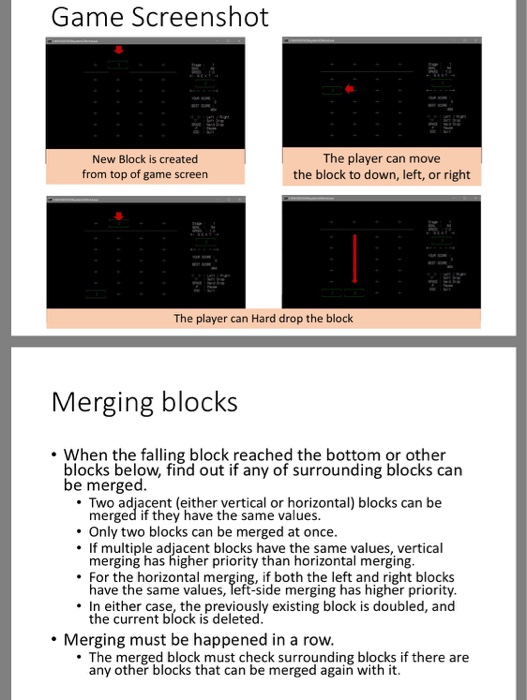 Programming Project 2 Write a program "2048 Tetris" . What is the