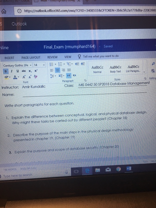 DreamHome to investigate and prepare a report on the applicability of an