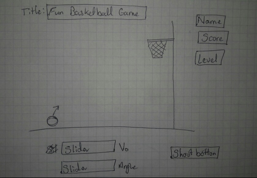 Matlab Software Create a basketball shooting game using GUI or guide (guide