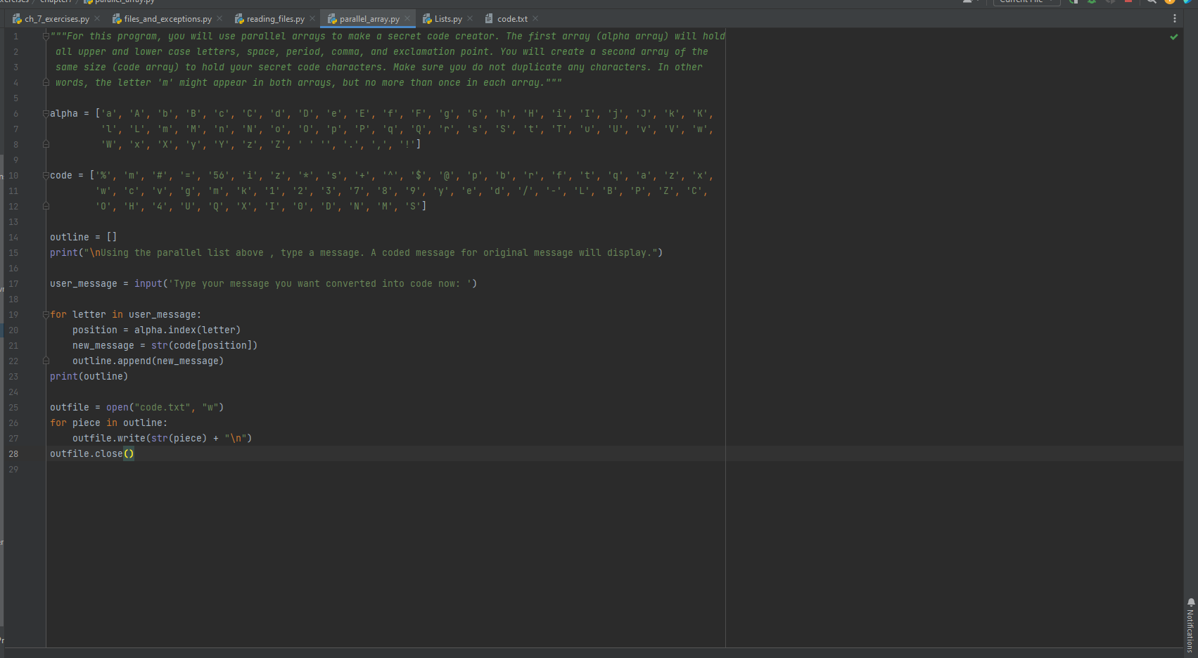 PythonAbove image from previous code For this assignment, you will be providing