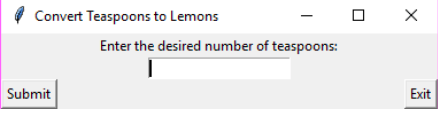 reporting the number of lemons required for the desired number of teaspoons.